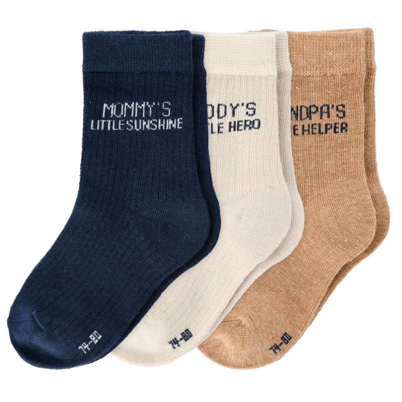 3 Paar Baby Socken mit Sprüchen von Topomini