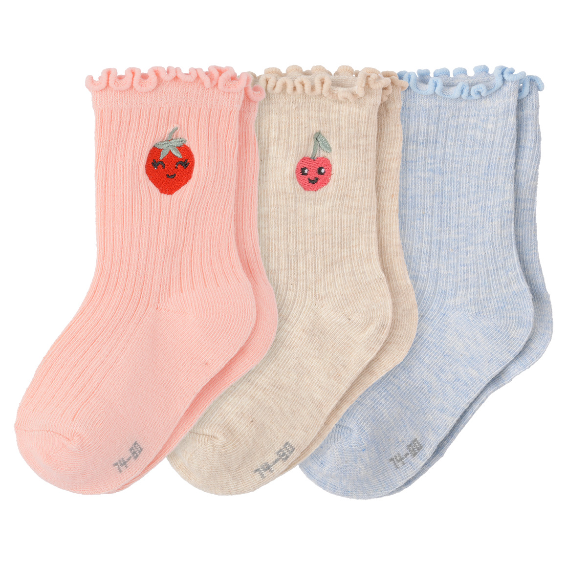 3 Paar Baby Socken mit Stickerei von Topomini