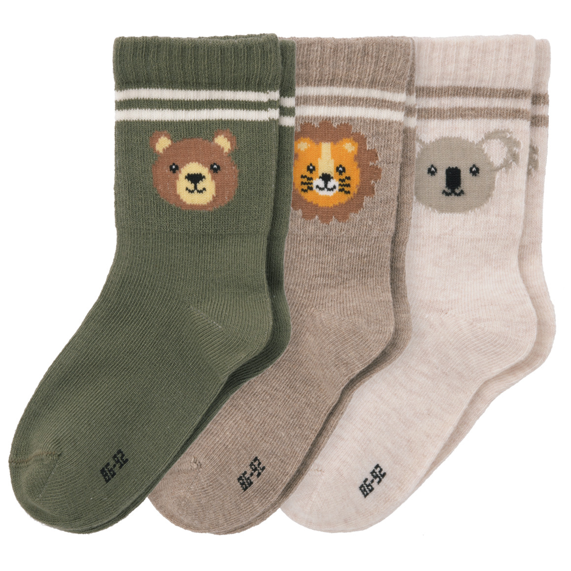 3 Paar Baby Socken mit Tier-Motiven von Topomini