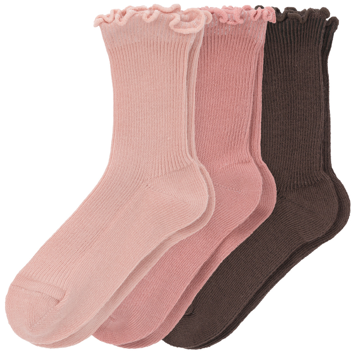 3 Paar Baby Socken mit feiner Rippstruktur von Topomini