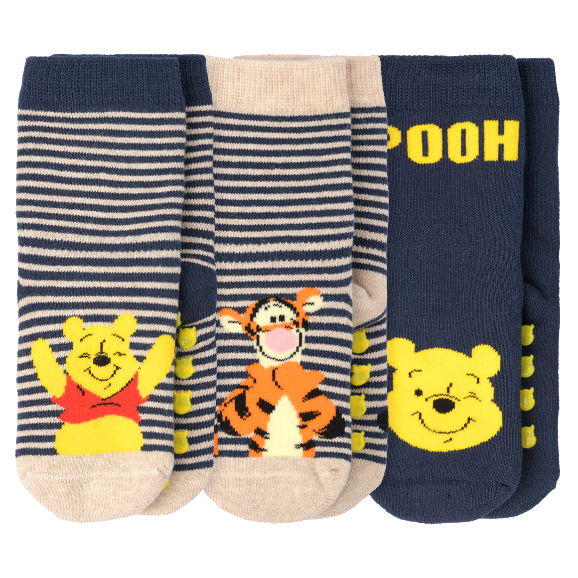 3 Paar Winnie Puuh Stoppersocken im Set von Topomini