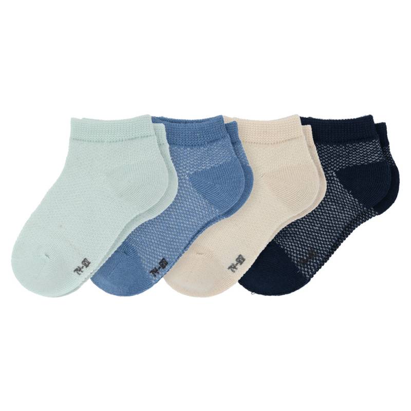 4 Paar Baby Sneaker-Socken in Piqué-Qualität von Topomini