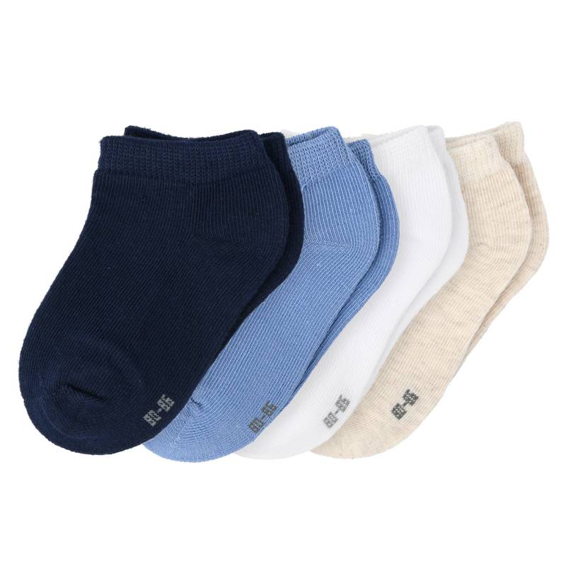 4 Paar Baby Sneaker-Socken unifarben von Topomini