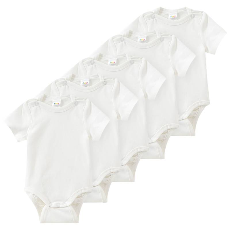 5 Baby Bodys in Unifarben von Topomini