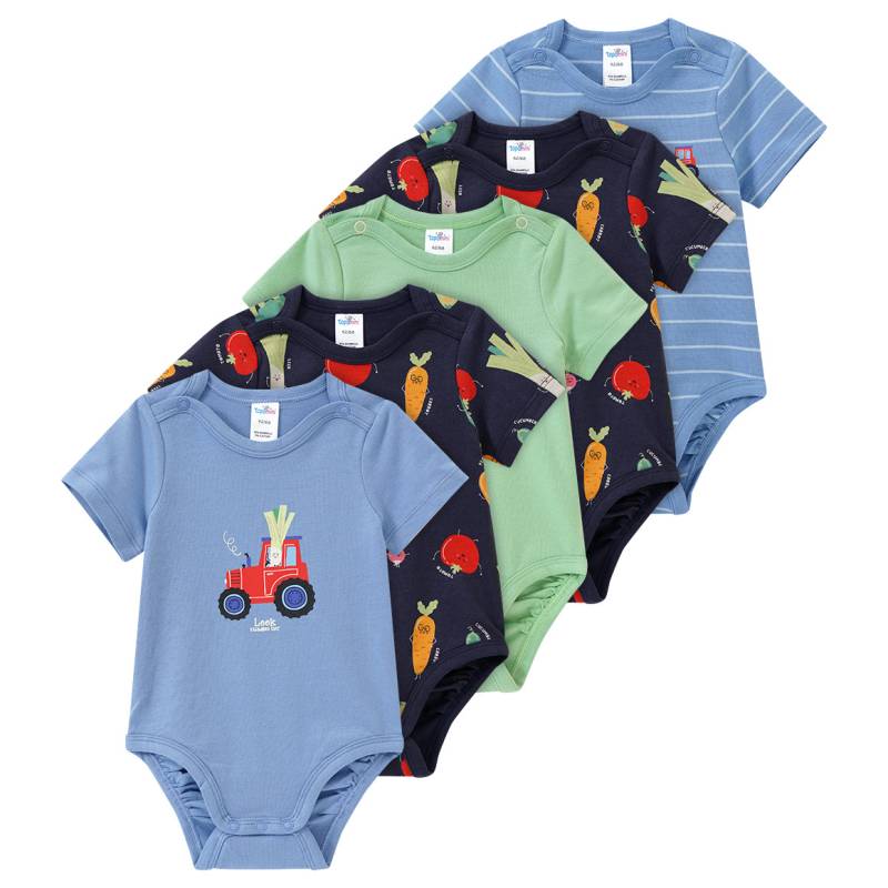 5 Baby Bodys in verschiedenen Dessins von Topomini