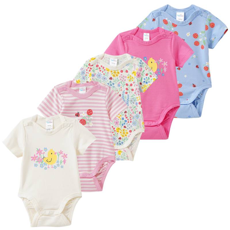 5 Baby Bodys in verschiedenen Dessins 5 Baby Bodys in verschiedenen Dessins von Topomini