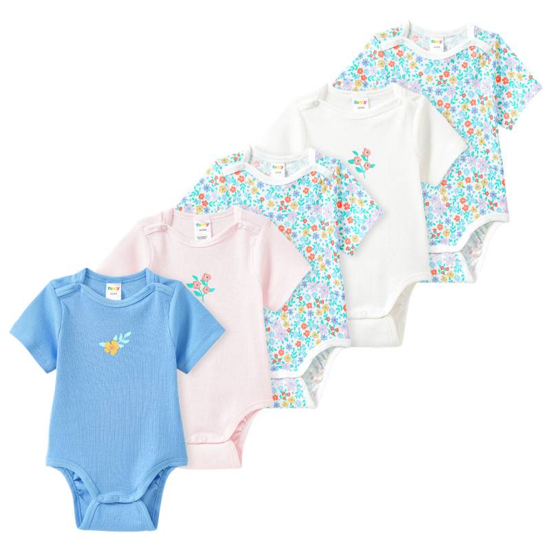5 Baby Bodys mit Rippstruktur 5 Baby Bodys mit Rippstruktur von Topomini
