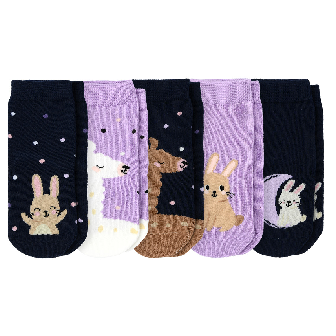 5 Paar Baby Socken in verschiedenen Dessins 5 Paar Baby Socken in verschiedenen Dessins von Topomini