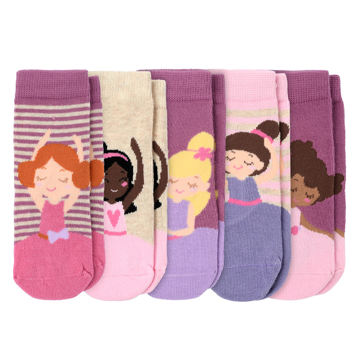 5 Paar Baby Socken in verschiedenen Dessins 5 Paar Baby Socken in verschiedenen Dessins von Topomini
