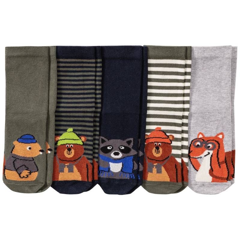 5 Paar Baby Socken mit Tier-Motiven von Topomini