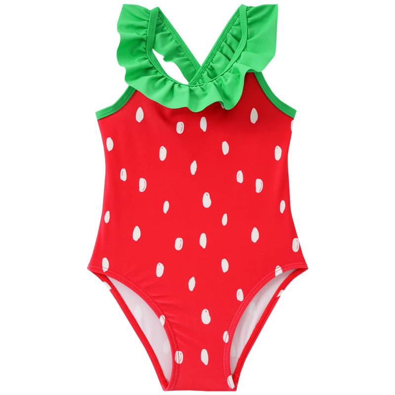 Baby Badeanzug mit Erdbeer-Motiv von Topomini