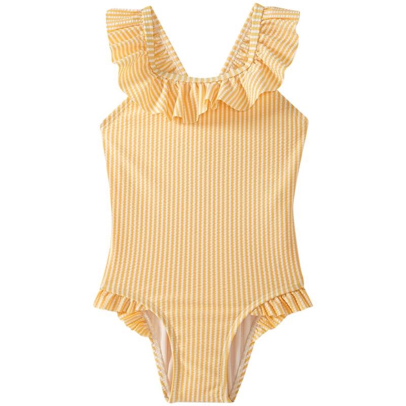 Baby Badeanzug mit Seersucker-Streifen von Topomini
