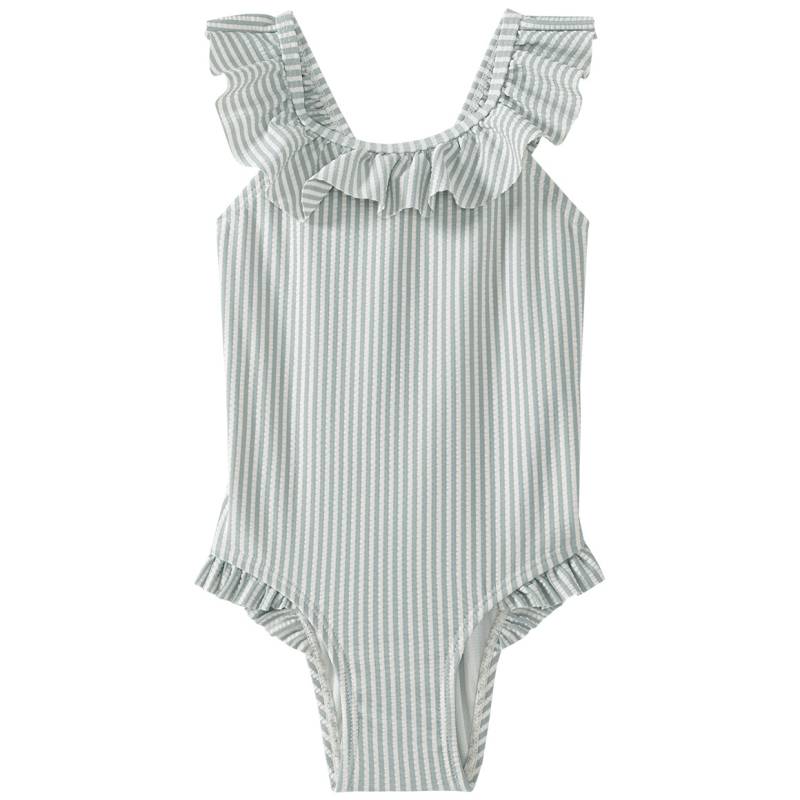 Baby Badeanzug mit Seersucker-Streifen von Topomini