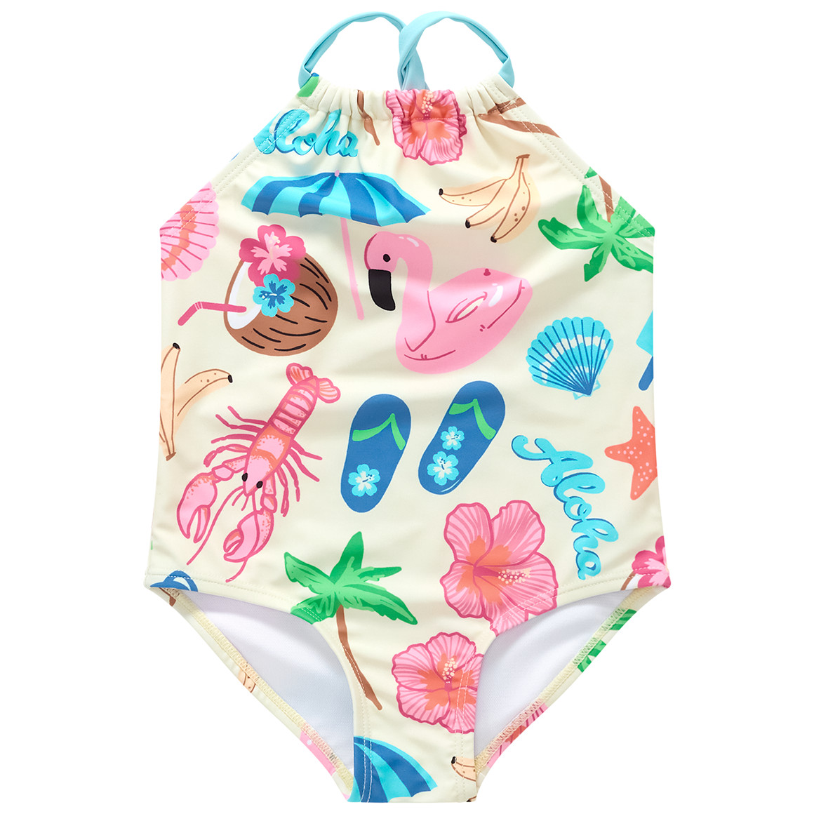 Baby Badeanzug mit sommerlichen Motiven von Topomini