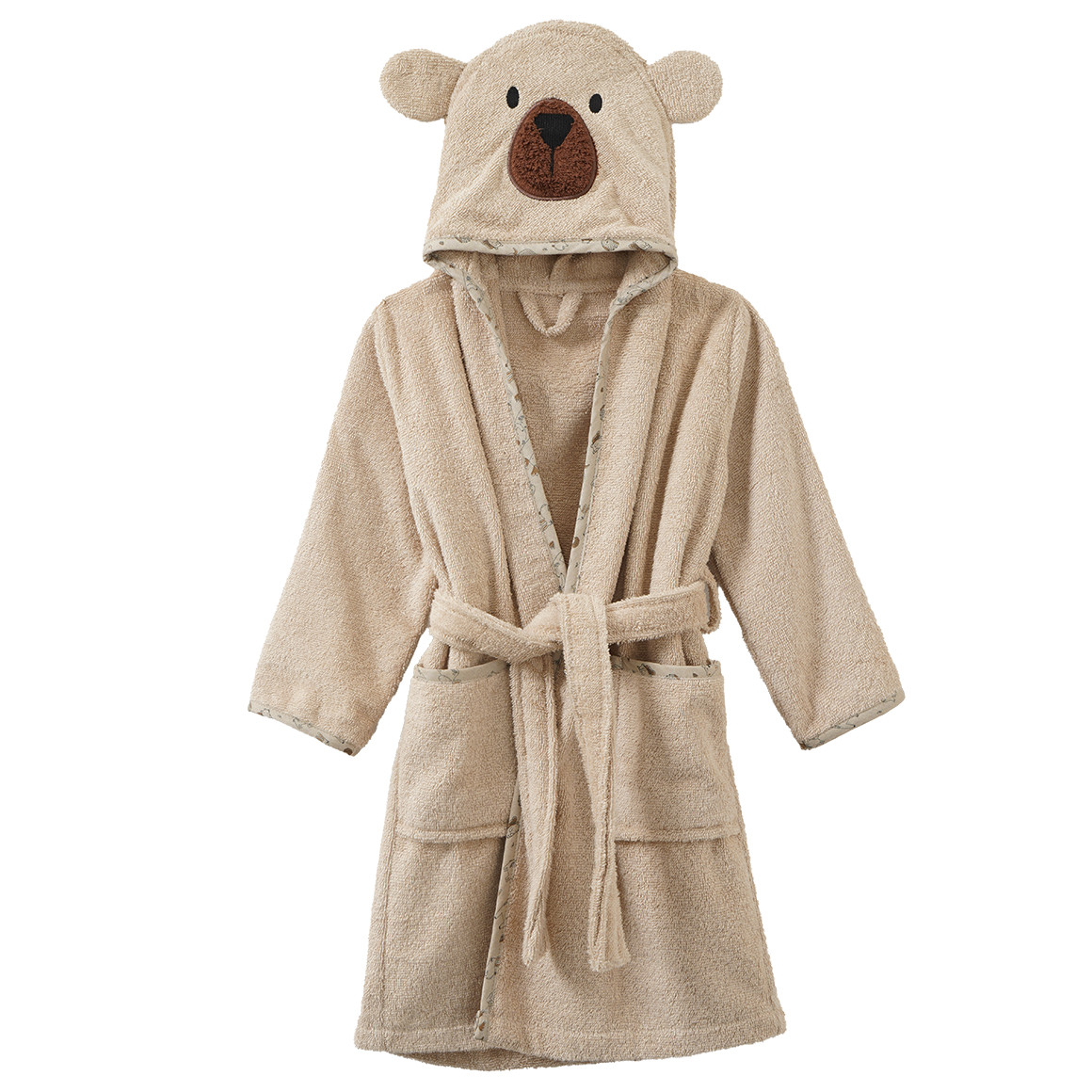 Baby Bademantel mit Bär-Applikation von Topomini