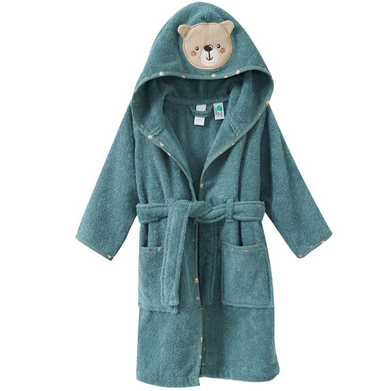 Baby Bademantel mit Bären-Applikation von Topomini