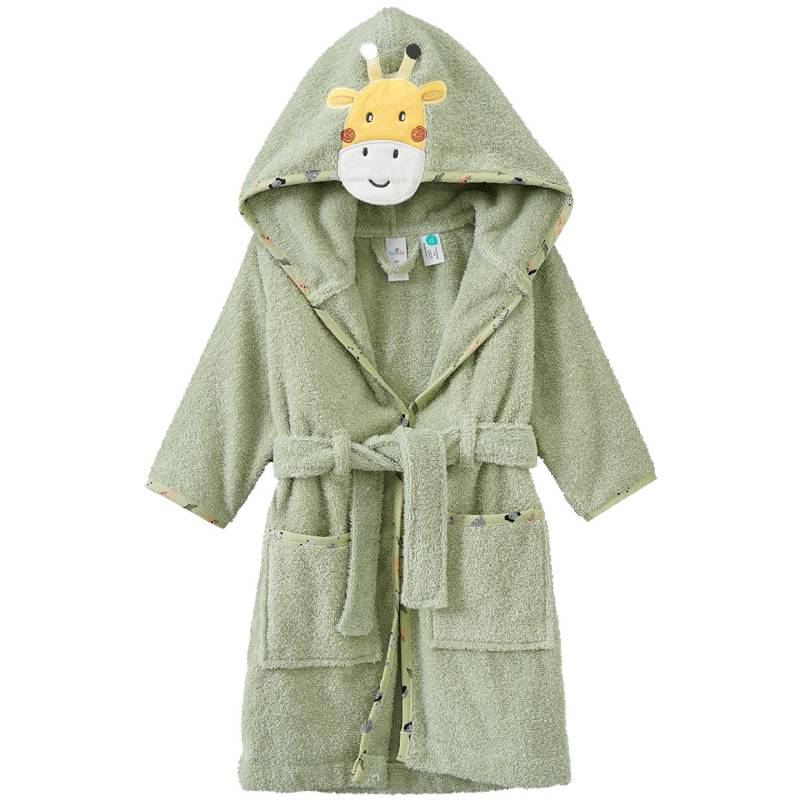 Baby Bademantel mit Giraffen-Applikation von Topomini
