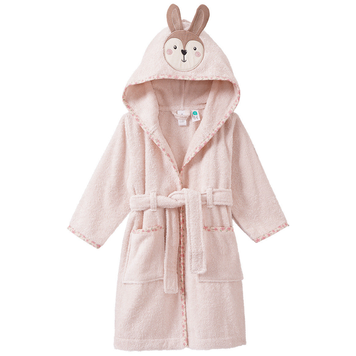 Baby Bademantel mit Hasen-Applikation von Topomini