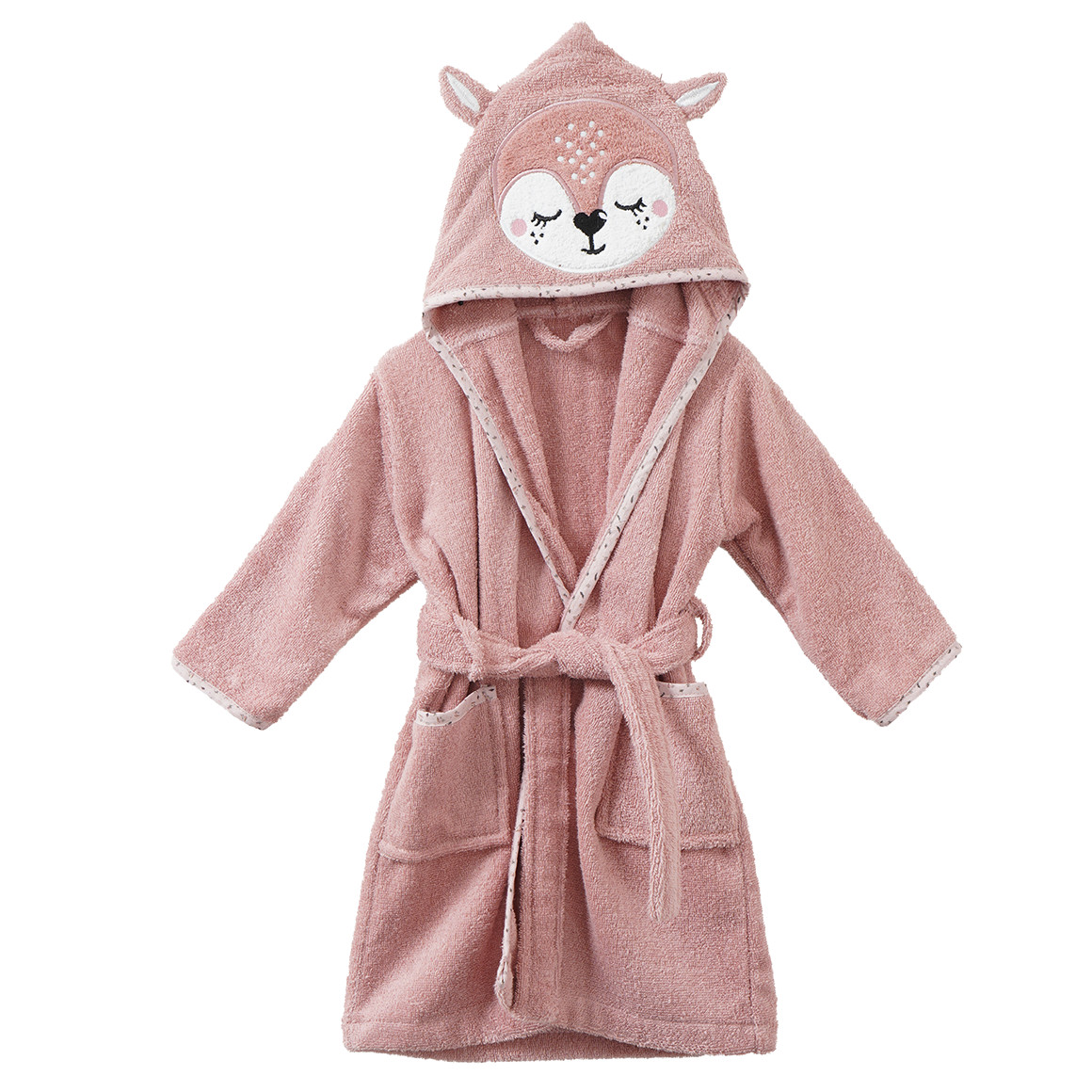 Baby Bademantel mit Reh-Applikation von Topomini