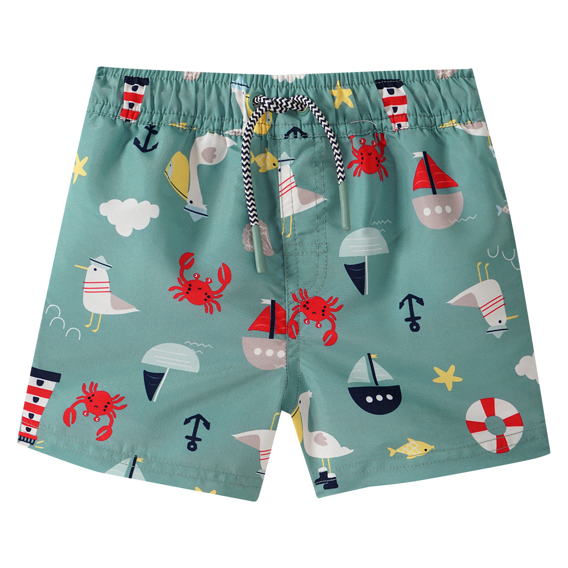 Baby Badeshorts mit maritimen Motiven von Topomini