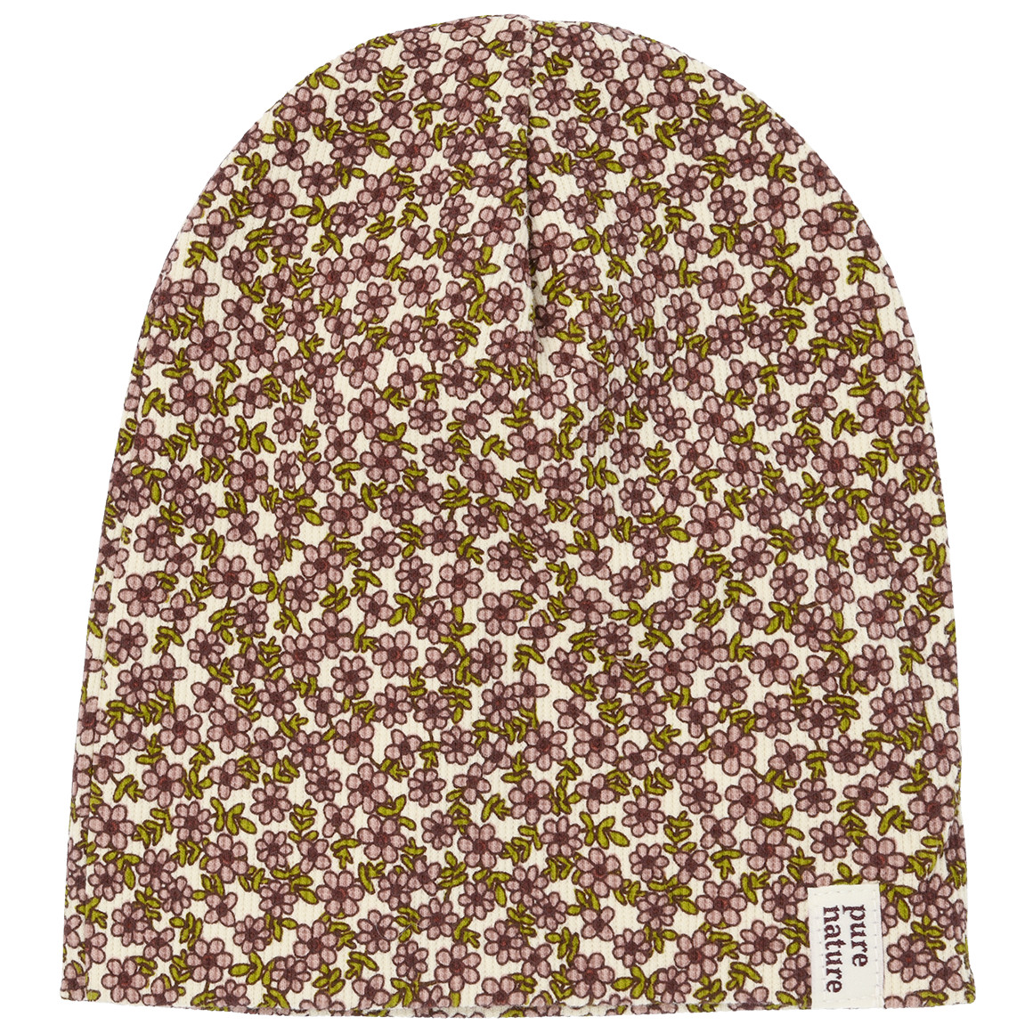 Baby Beanie mit Blümchen-Muster von Topomini