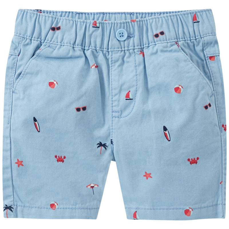Baby Bermuda-Shorts mit Strand-Motiven von Topomini