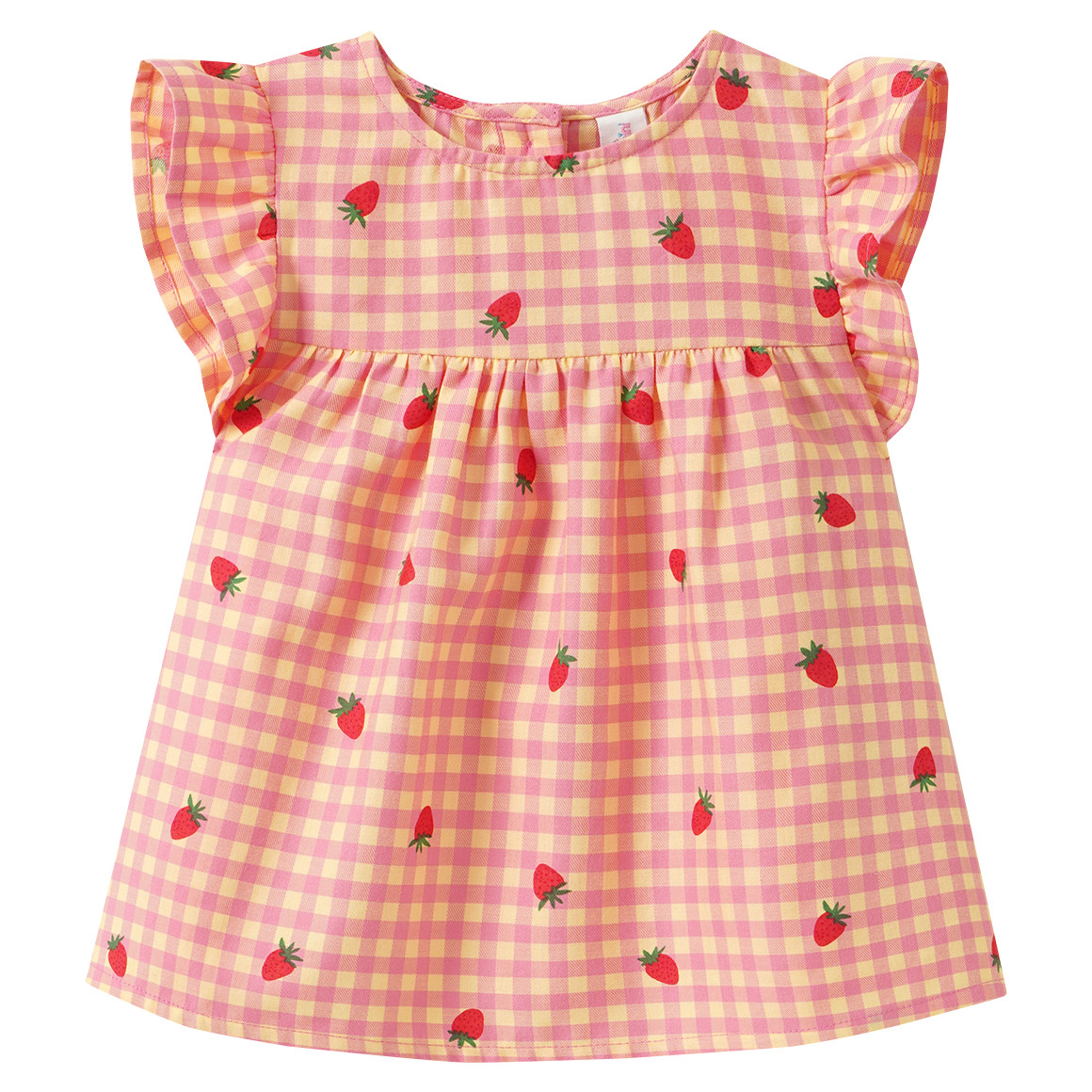 Baby Bluse mit Erdbeer-Print von Topomini