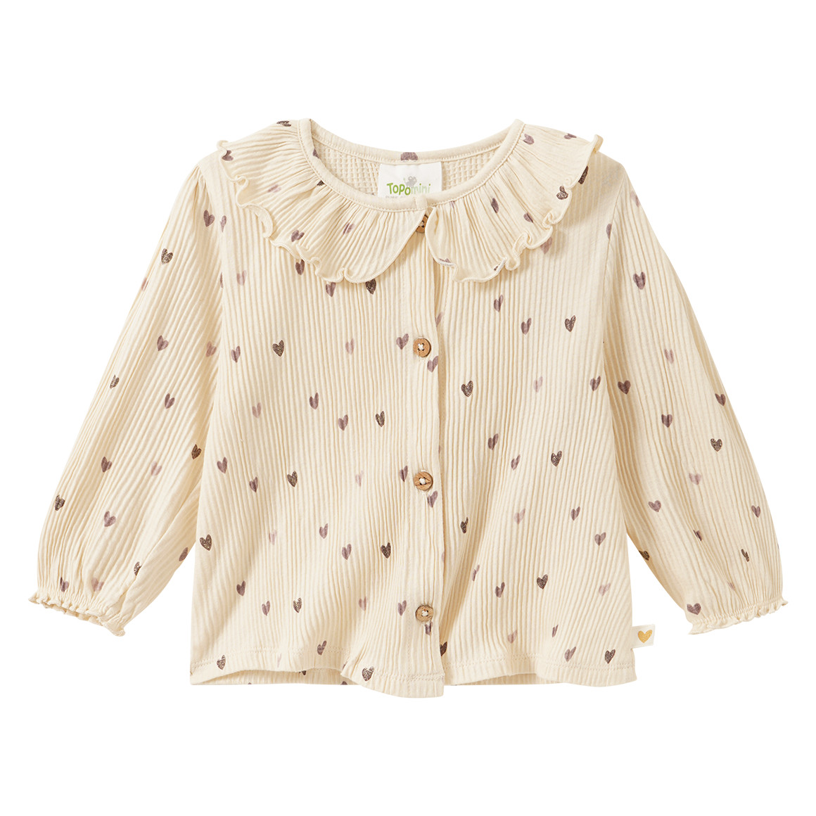Baby Bluse mit Herzchen-Print Baby Bluse mit Herzchen-Print von Topomini