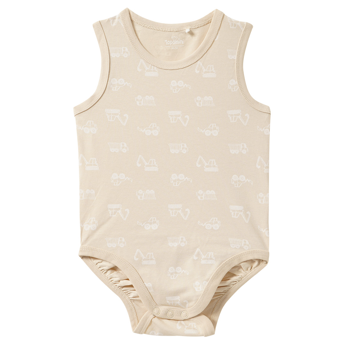 Baby Body mit Fahrzeuge-Print von Topomini