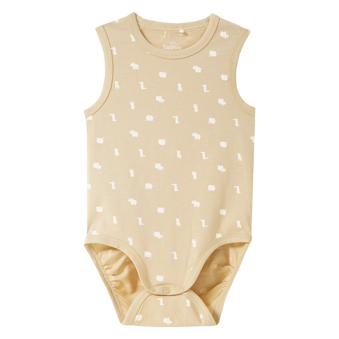 Baby Body mit Tier-Allover von Topomini