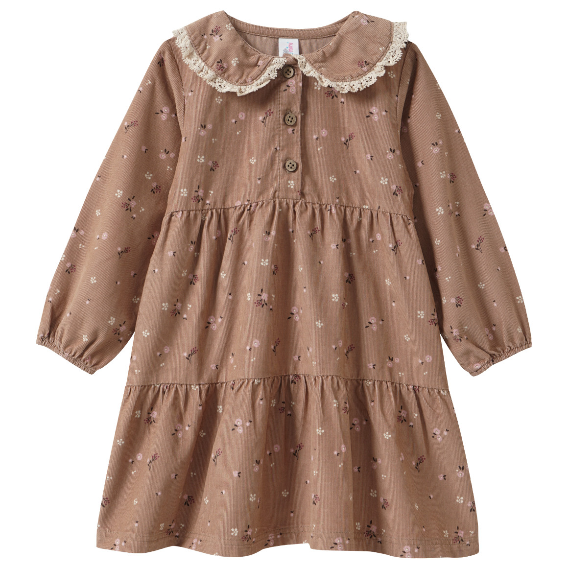 Baby Cord-Kleid mit Blumen allover Baby Cord-Kleid mit Blumen allover von Topomini
