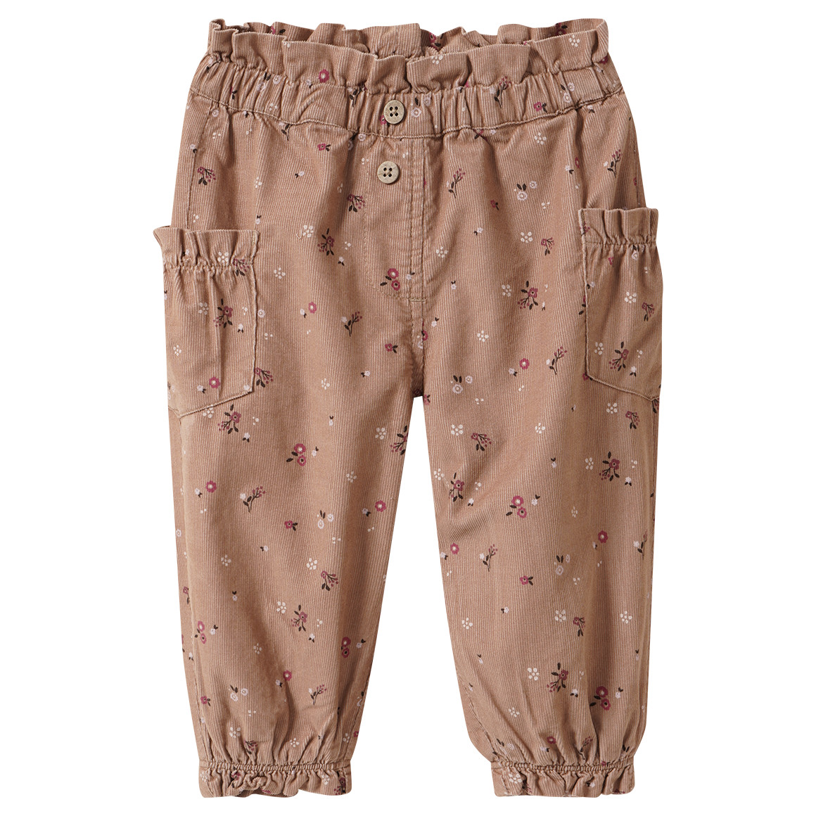 Baby Cordhose mit Blümchen-Print von Topomini