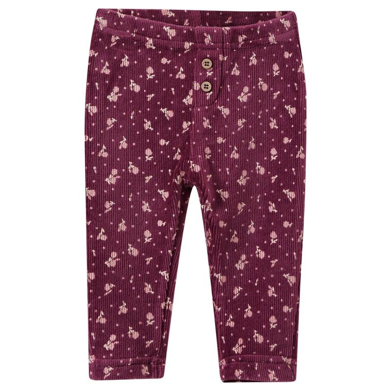 Baby Cordleggings mit Blümchen von Topomini
