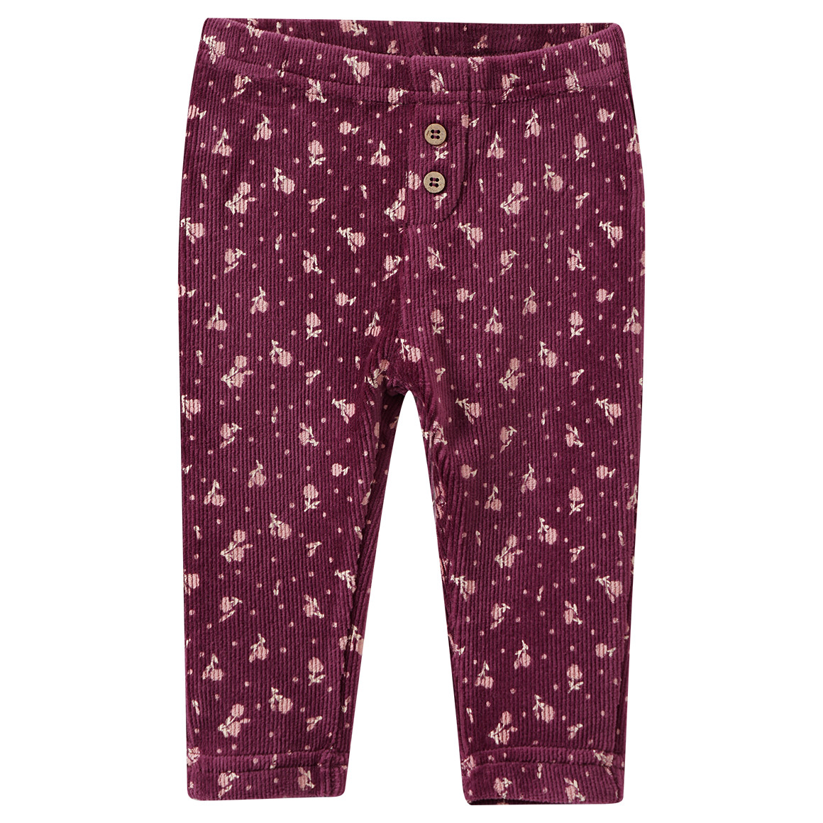 Baby Cordleggings mit Blümchen Baby Cordleggings mit Blümchen von Topomini