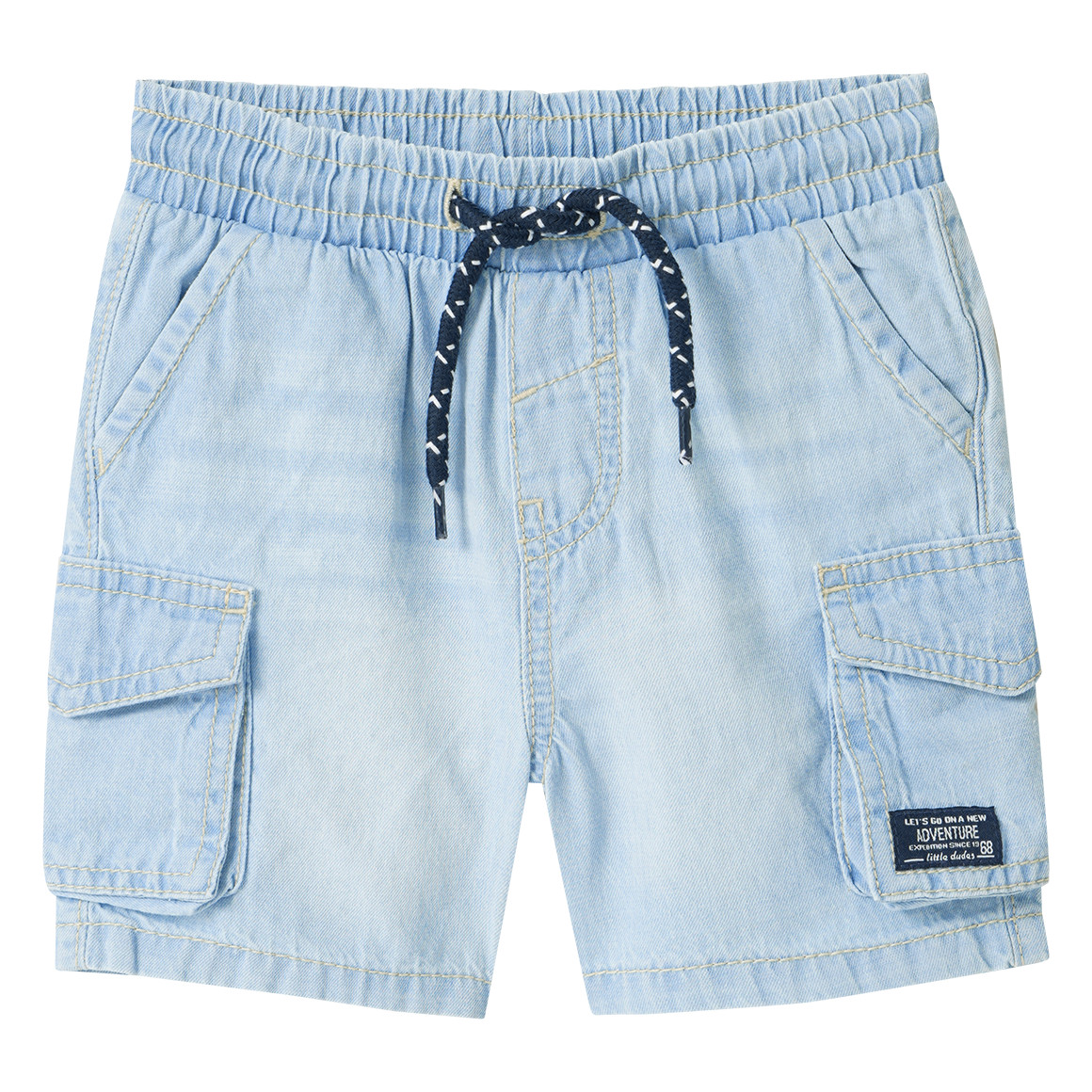 Baby Denim-Shorts mit Cargo-Taschen von Topomini