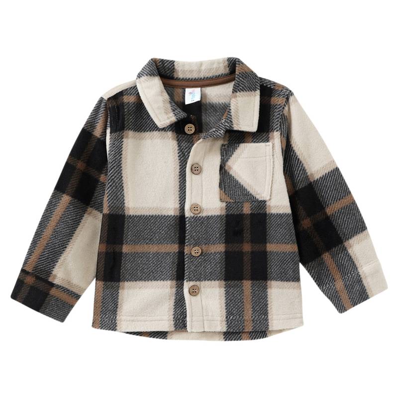 Baby Fleece-Hemd mit Kentkragen von Topomini