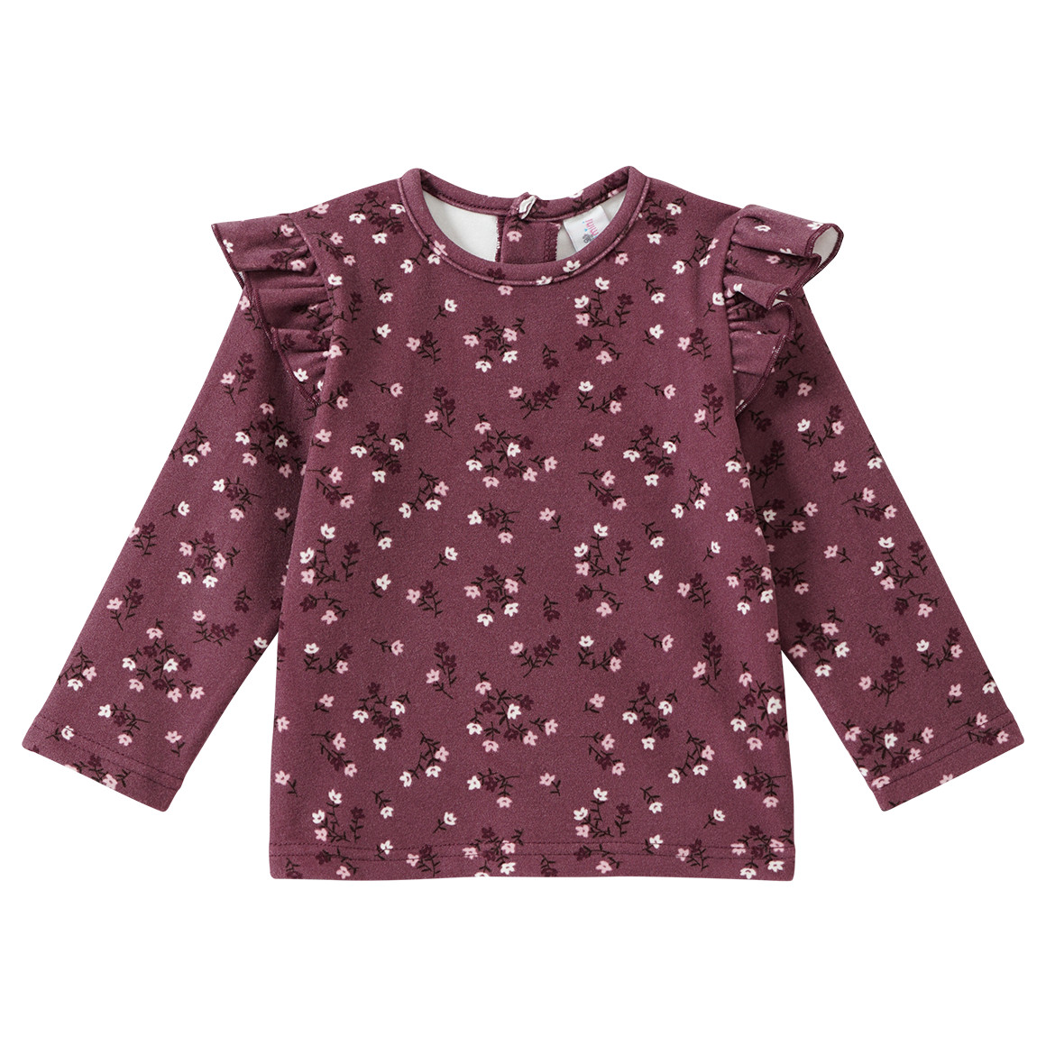 Baby Fleece-Langarmshirt mit Blumen-Allover von Topomini