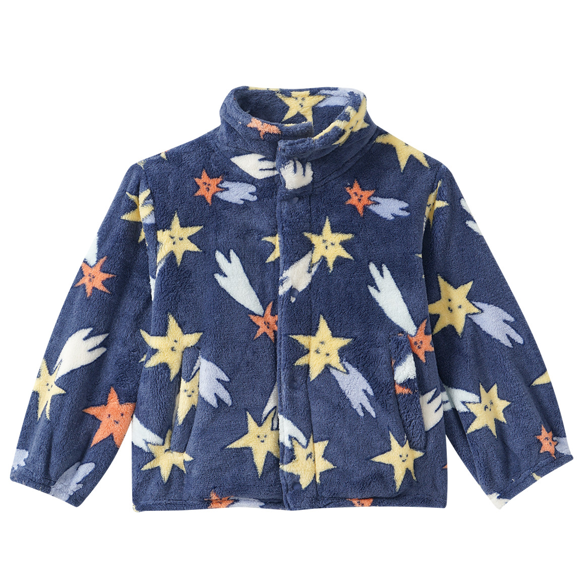 Baby Fleecejacke mit Sternschnuppen-Allover von Topomini