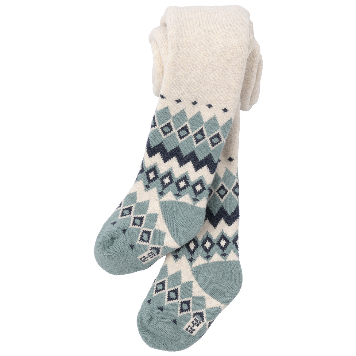 Baby Frottee-Strumpfhose mit Norweger-Muster von Topomini
