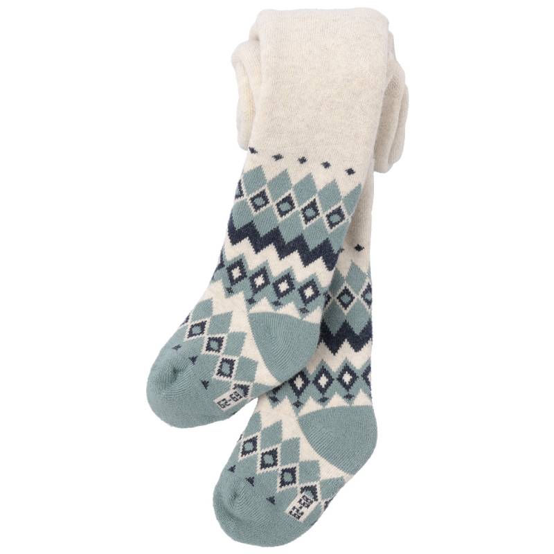 Baby Frottee-Strumpfhose mit Norweger-Muster von Topomini