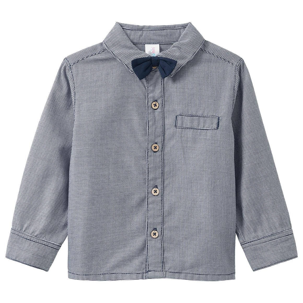 Baby Hemd mit Hahnentritt-Muster von Topomini