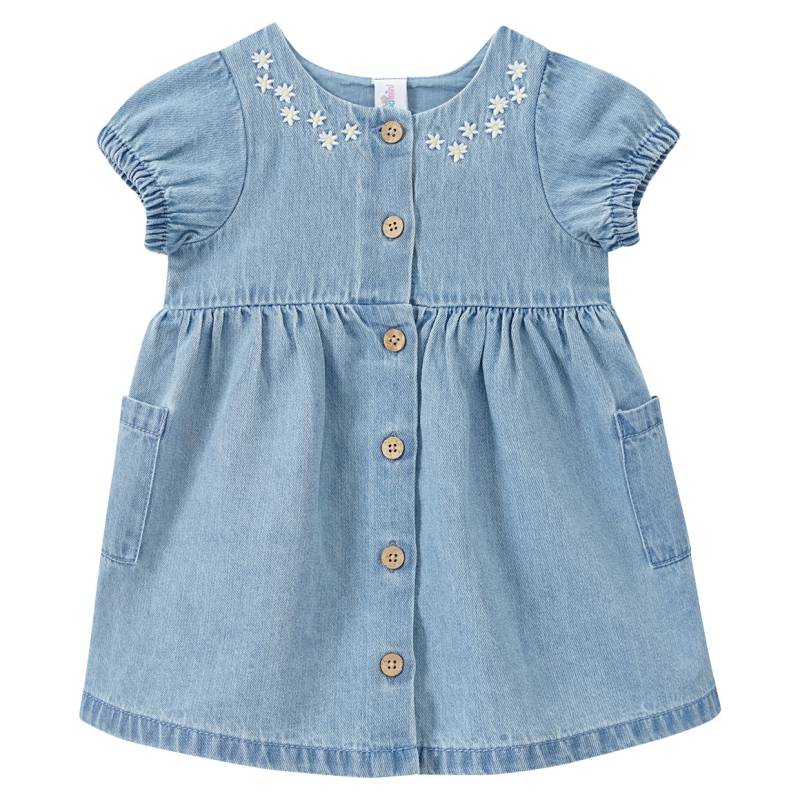 Baby Jeans-Kleid mit Blumen-Stickerei von Topomini