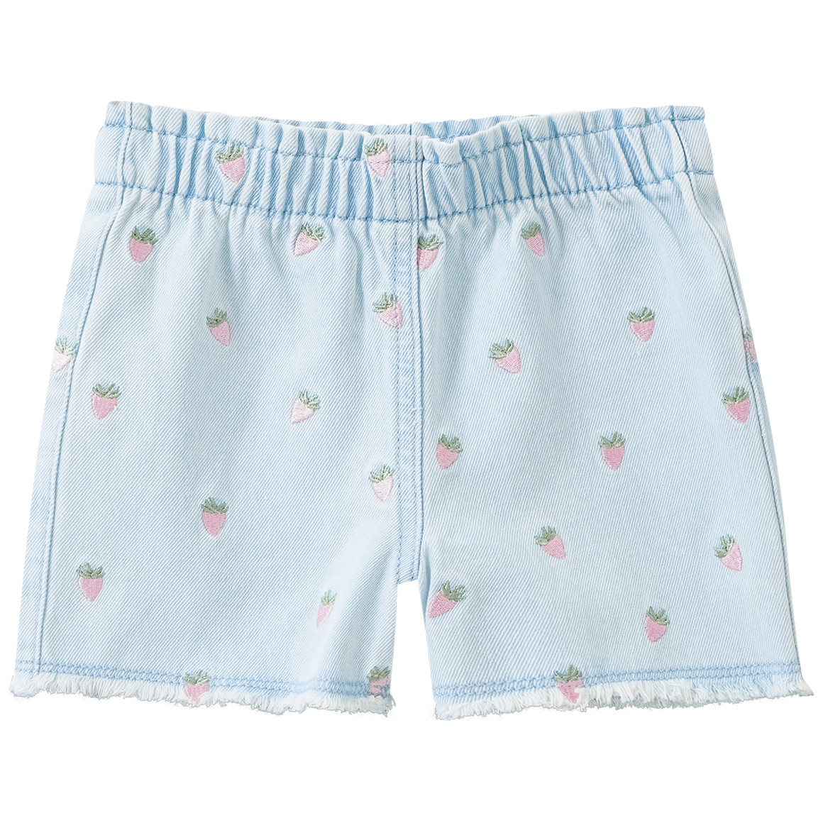 Baby Jeans-Shorts mit Erdbeer-Stickerei Baby Jeans-Shorts mit Erdbeer-Stickerei von Topomini