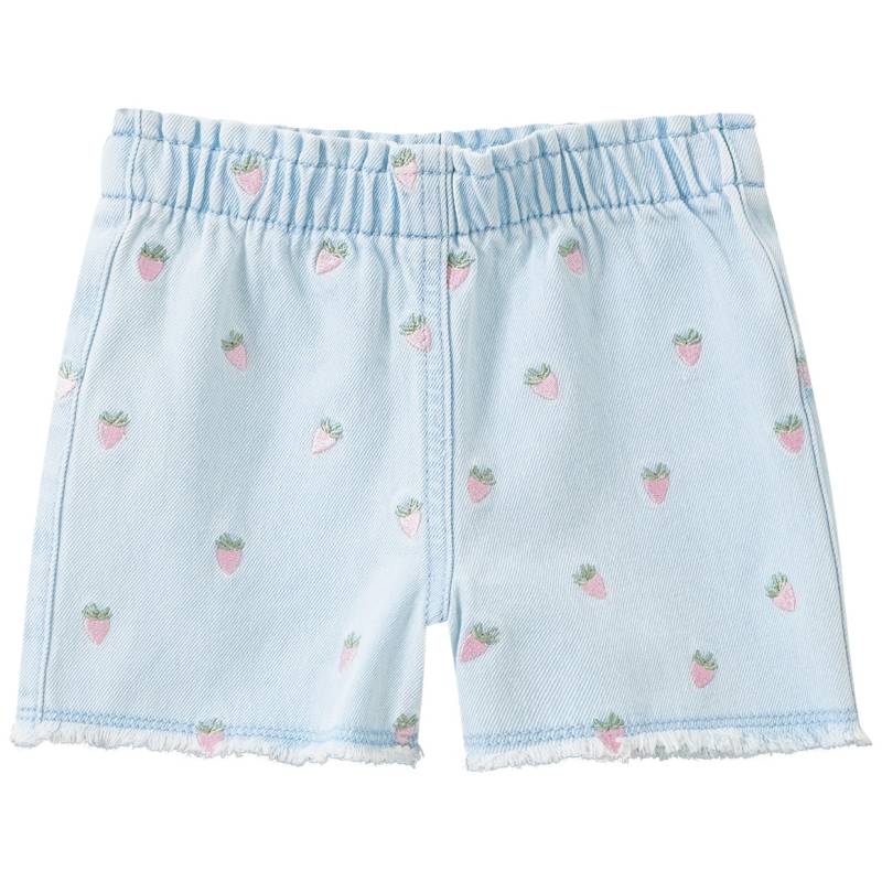 Baby Jeans-Shorts mit Erdbeer-Stickerei von Topomini