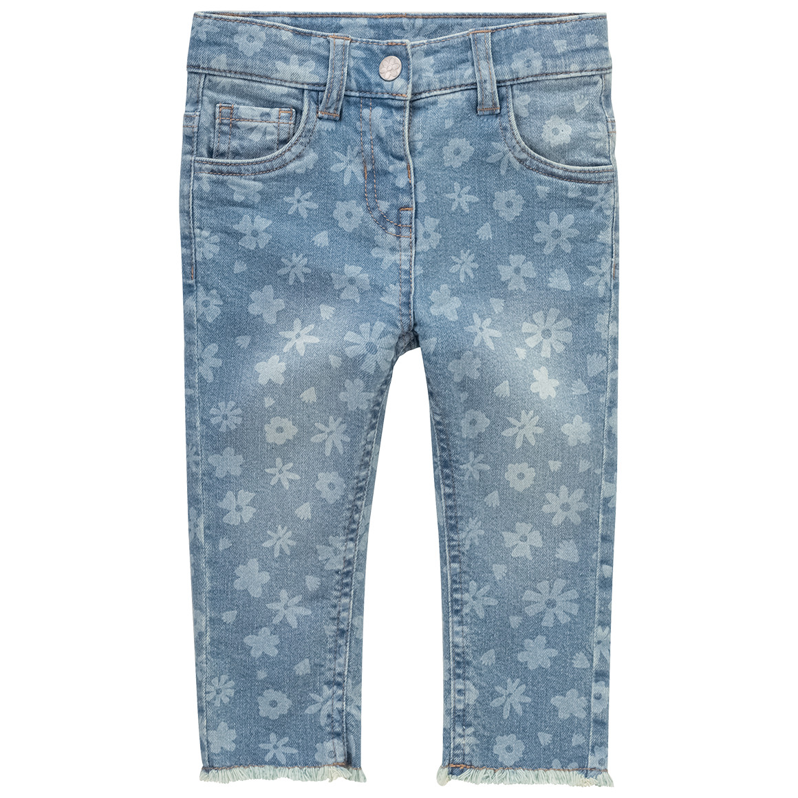 Baby Jeans mit Blumen-Allover Baby Jeans mit Blumen-Allover von Topomini