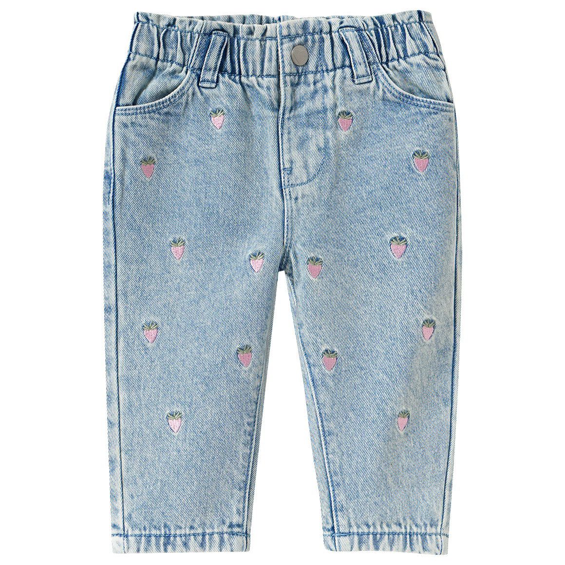 Baby Jeans mit Erdbeer-Allover Baby Jeans mit Erdbeer-Allover von Topomini