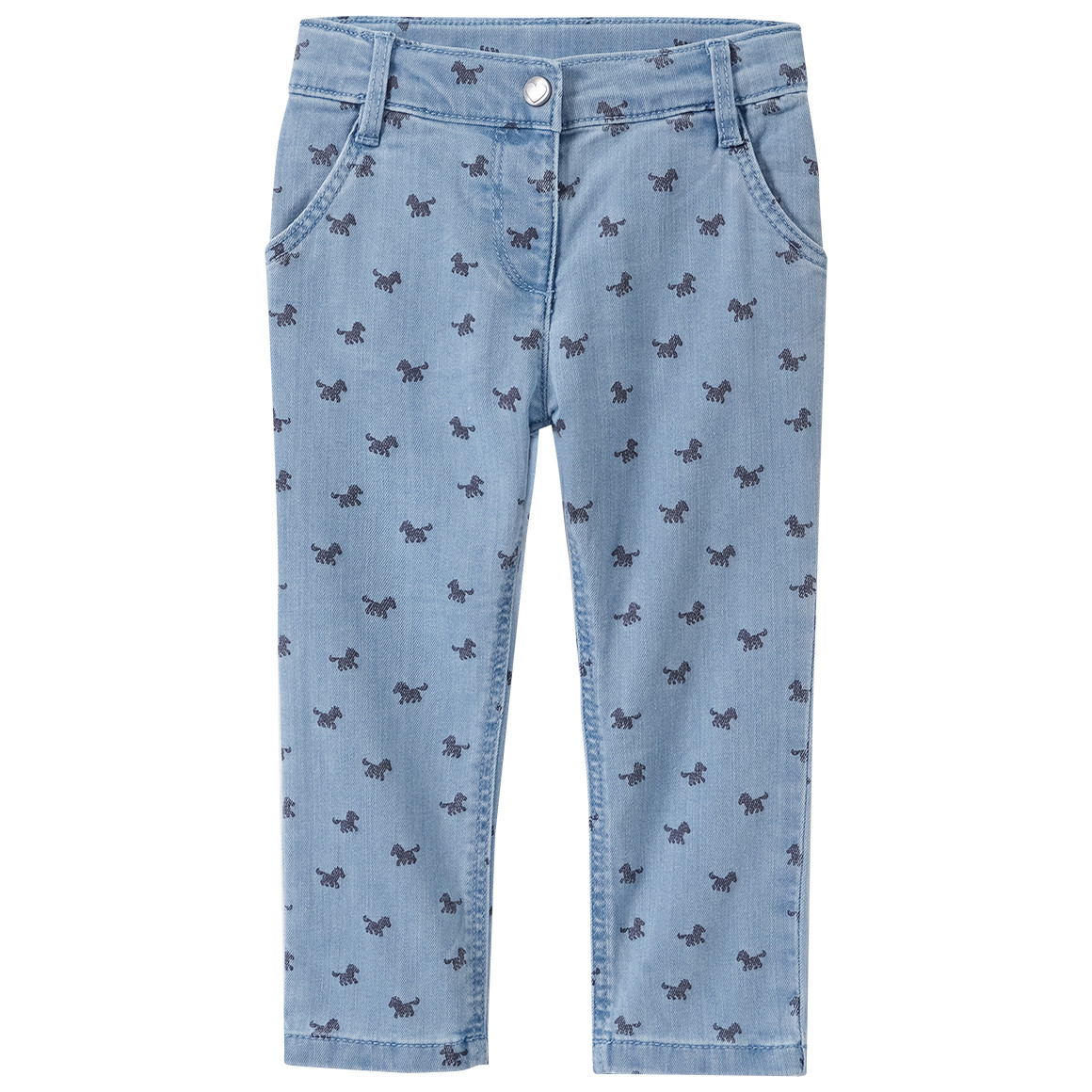 Baby Jeans mit Pferde-Print von Topomini