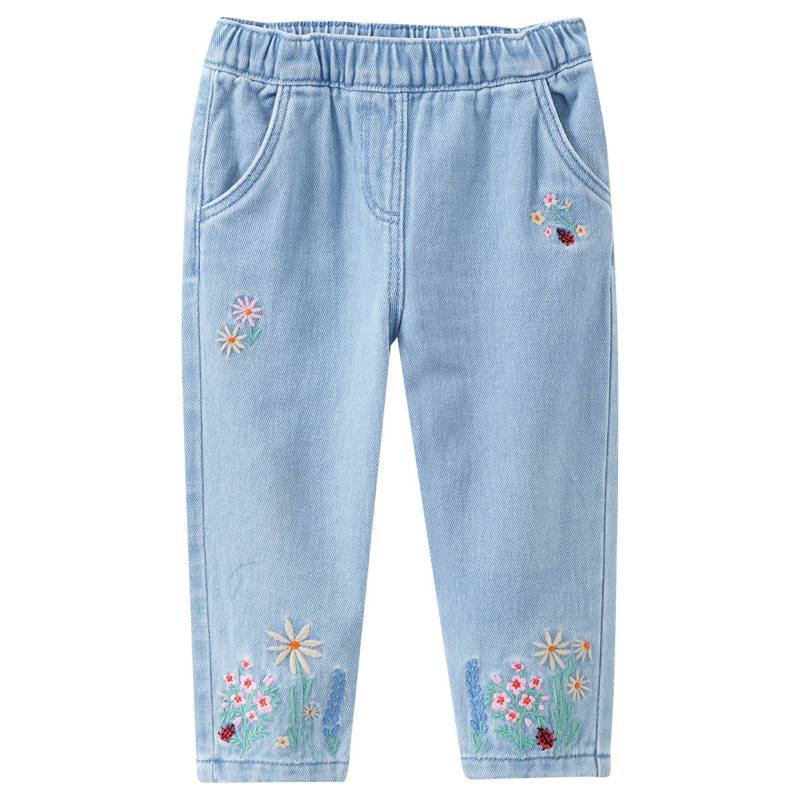 Baby Jeans mit Stickereien von Topomini