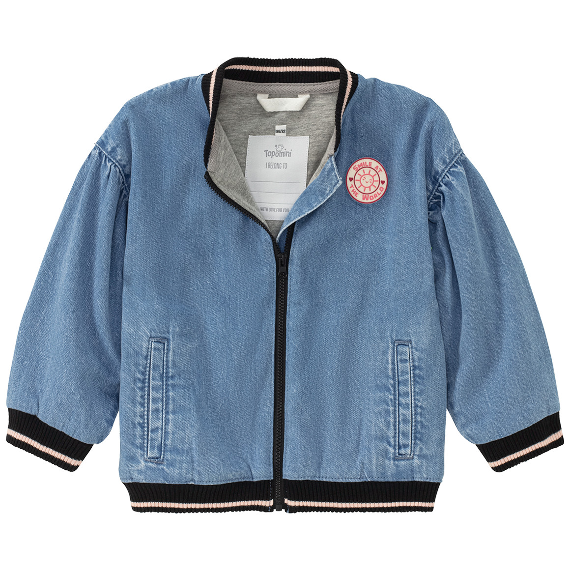 Baby Jeansjacke im College-Style Baby Jeansjacke im College-Style von Topomini