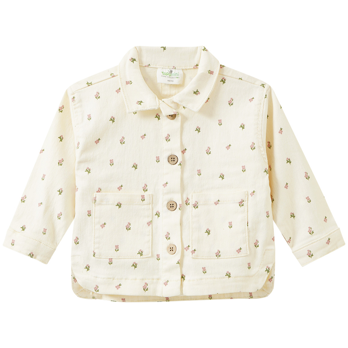 Baby Jeansjacke mit Blümchen Baby Jeansjacke mit Blümchen von Topomini